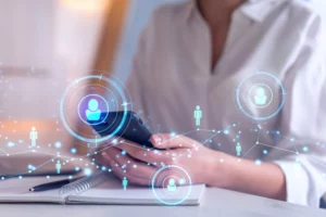 a person holding a phone