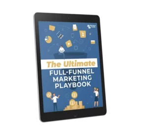 a tablet with a advertisement on it