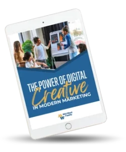 a white tablet with a blue and white cover