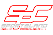 a red and white logo