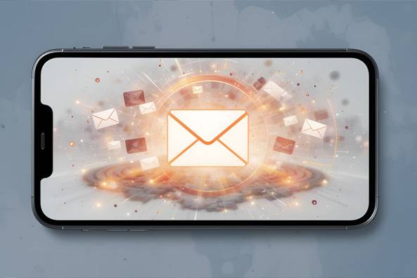 a cell phone with a message on the screen