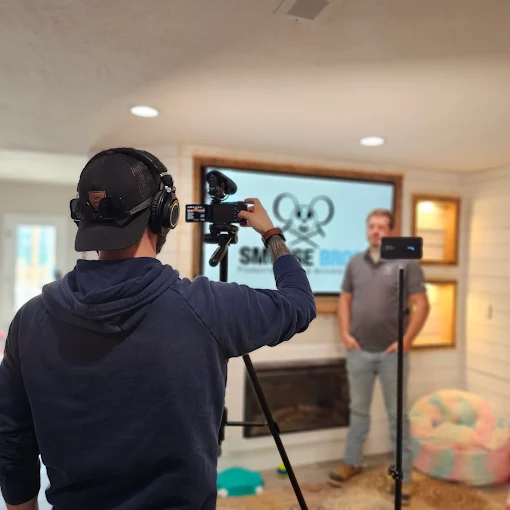 recording a commercial for video production